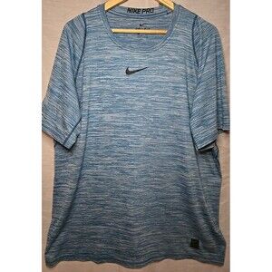 Nike Pro Dri-Fit T-Shirt Spandex Stretch, Men's Sz XXL, Blue